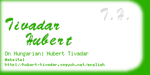 tivadar hubert business card